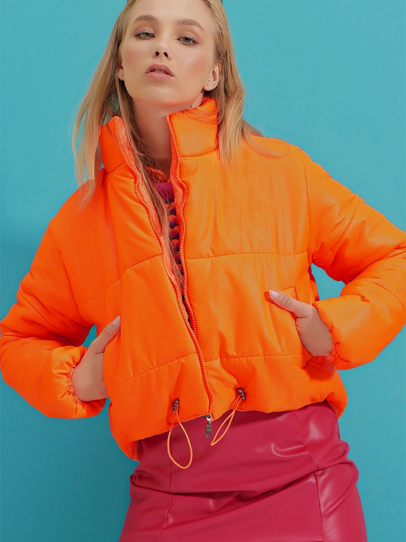 Демісезонна куртка Trend Alacati Stili модель ALC-X7684/ACIK TURUNCU Фото