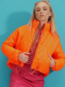 Куртки и дубленки Trend Alacati Stili модель ALC-X7684/ACIK TURUNCU Куртки и дубленки Trend Alacati Stili модель ALC-X7684/ACIK TURUNCU Фото