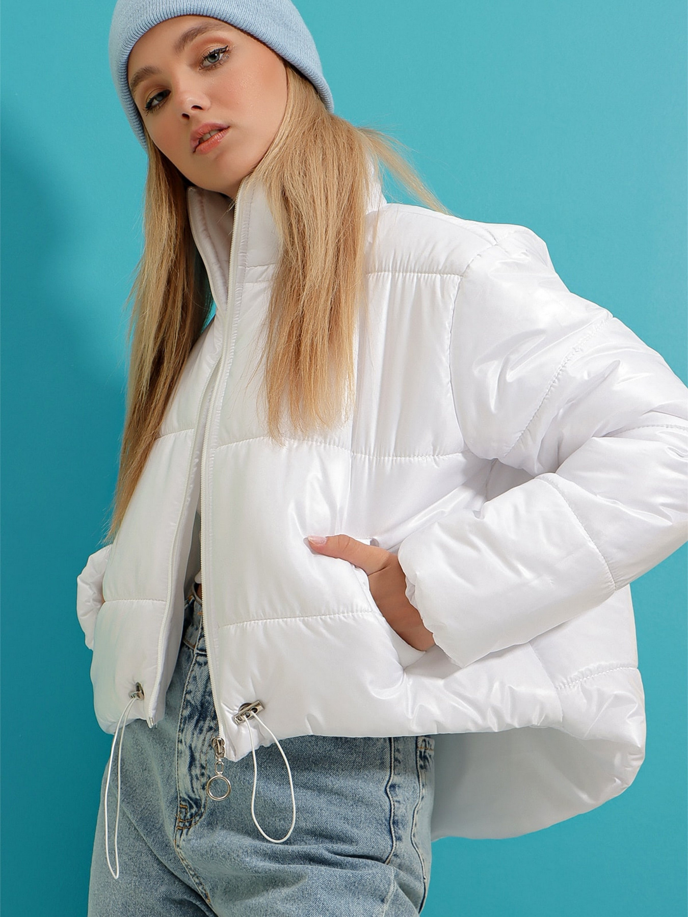 Демісезонна куртка Trend Alacati Stili модель ALC-X7684/BEYAZ Фото