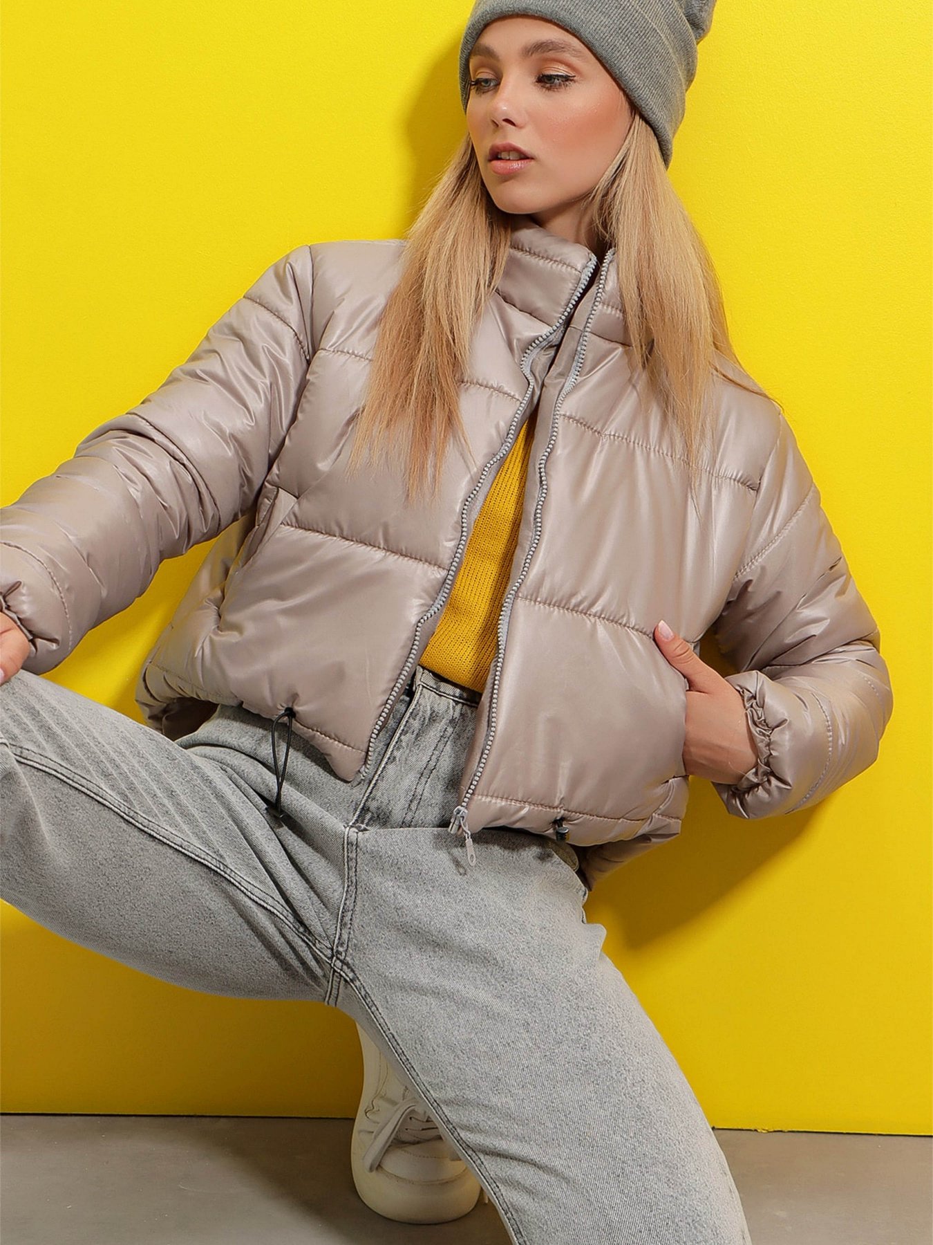 Демісезонна куртка Trend Alacati Stili Модель ALC-X7684/GRI Фото