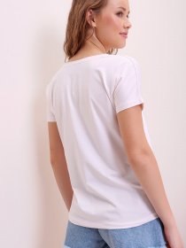 Футболка Trend Alacati Stili модель ALC-1045-A/Seker Pembe Фото