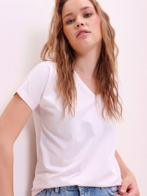 Футболка Trend Alacati Stili модель ALC-1045-A/Seker Pembe Фото