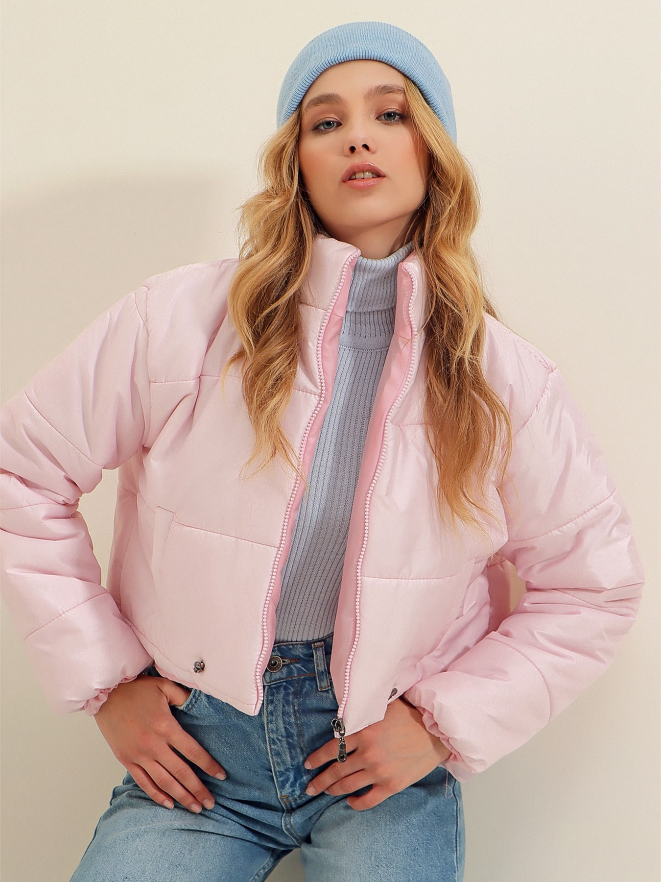 Демісезонна куртка Trend Alacati Stili модель ALC-X7684/PEMBE Фото