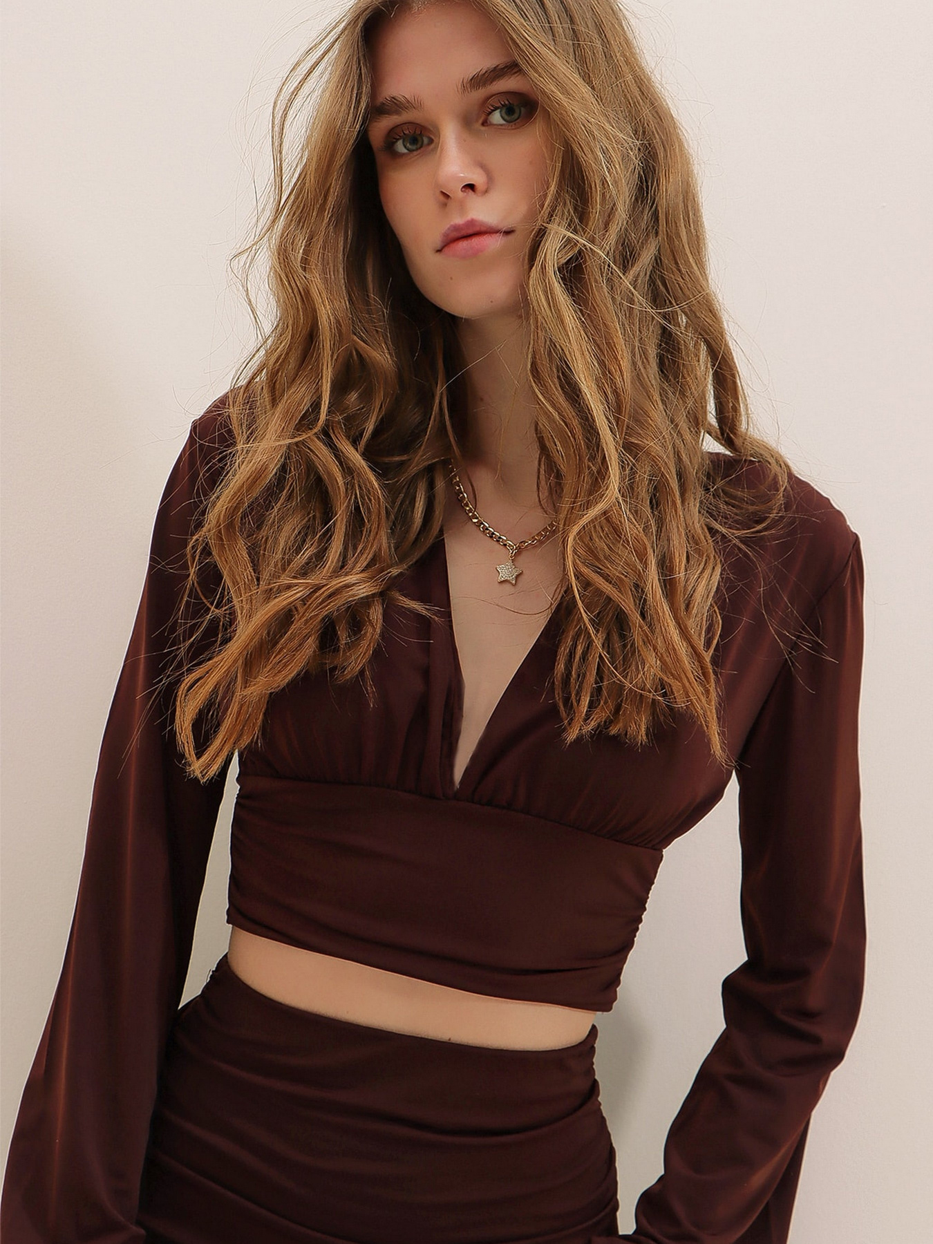 Блуза Trend Alacati Stili модель ALC-X7745/KAHVERENGI Фото