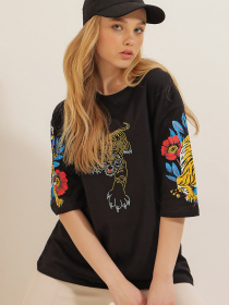 Футболка Trend Alacati Stili модель ALC-X7980/SIYAH Фото