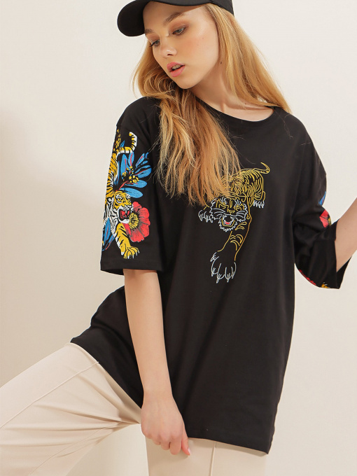 Футболка Trend Alacati Stili Модель ALC-X7980/SIYAH Фото