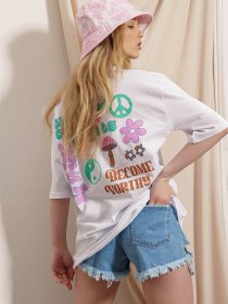 Футболка Trend Alacati Stili модель ALC-X7982/BEYAZ Фото