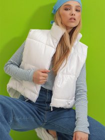 Жилет с утеплителем Trend Alacati Stili модель ALC-X7994/BEYAZ Фото