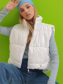 Утеплений жилет Trend Alacati Stili модель ALC-X7994/BEYAZ Фото