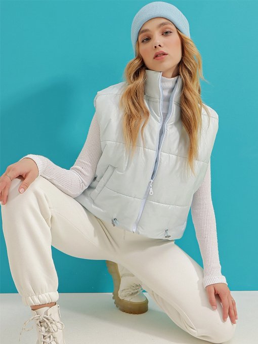 Утепленный жилет Trend Alacati Stili модель ALC-X7994/MAVI Утепленный жилет Trend Alacati Stili модель ALC-X7994/MAVI Фото