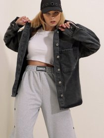 Джинсовая куртка Trend Alacati Stili модель ALC-X8152/ANTRASIT Фото