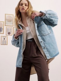 Джинсовая куртка Trend Alacati Stili модель ALC-X8152/BUZ MAVI Фото