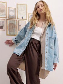 Джинсовая куртка Trend Alacati Stili модель ALC-X8152/BUZ MAVI Фото