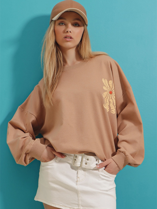 Світшот Trend Alacati Stili Модель ALC-X8964/BISKUVI Фото