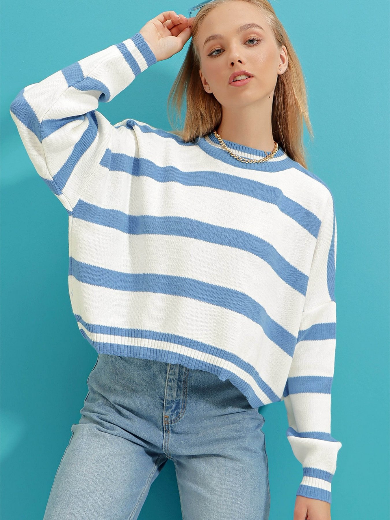 Джемпер Trend Alacati Stili модель ALC-X9277/MAVI Фото