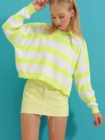 Джемпер Trend Alacati Stili модель ALC-X9277/NEON YESILI Фото
