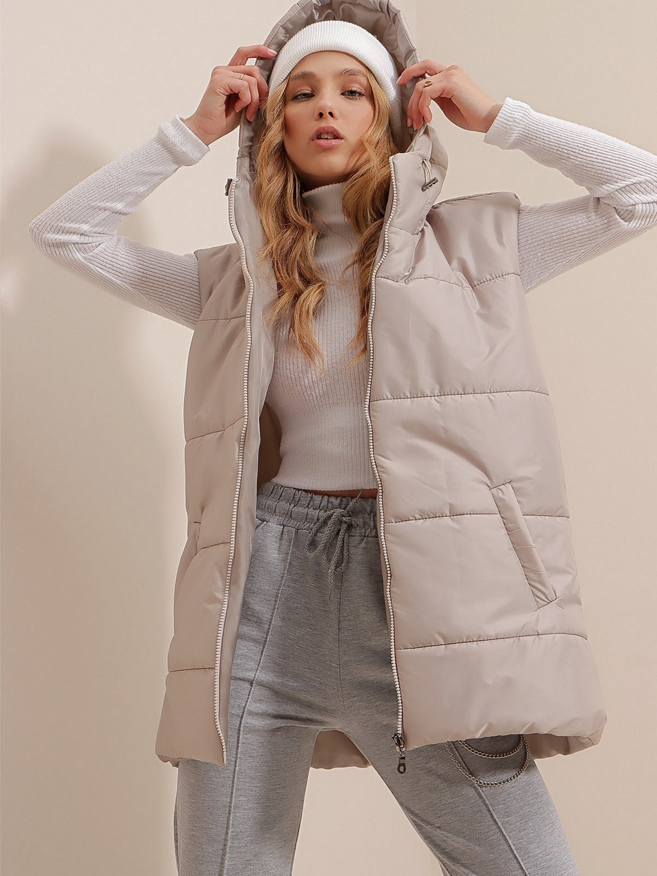 Жилет с утеплителем Trend Alacati Stili модель ALC-X9455/GRI Фото