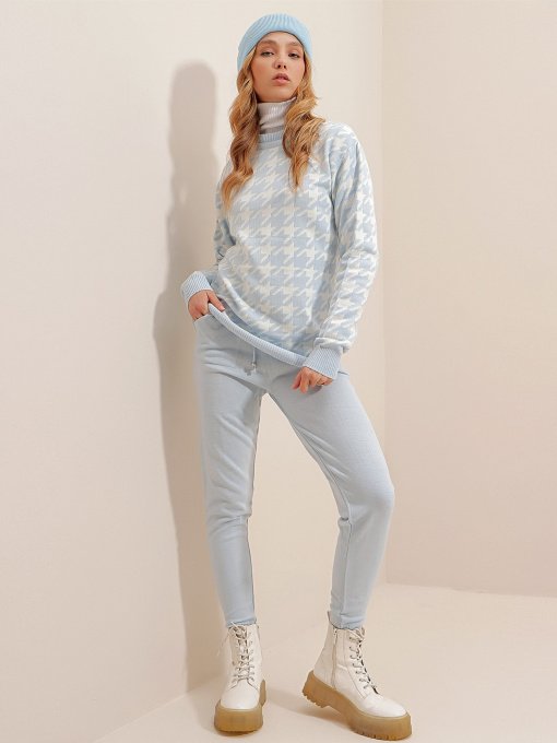 Повсякденний костюм Trend Alacati Stili модель ALC-X9523/BUZ MAVISI Фото