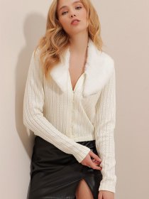 Кардиган Trend Alacati Stili Модель ALC-X9539/KREM Фото