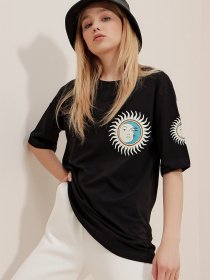 Футболка Trend Alacati Stili модель ALC-X9656/SIYAH Фото