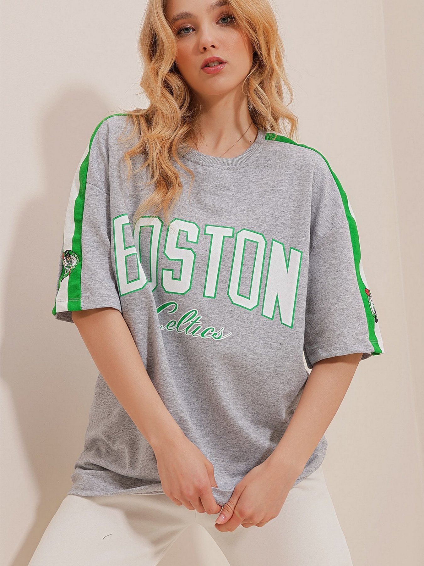 Футболка Trend Alacati Stili модель ALC-X9729/GRI Фото