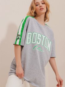 Футболка Trend Alacati Stili модель ALC-X9729/GRI Фото