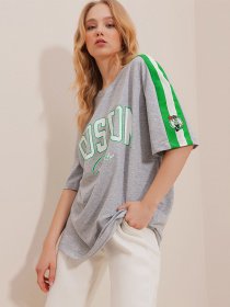 Футболка Trend Alacati Stili модель ALC-X9729/GRI Фото