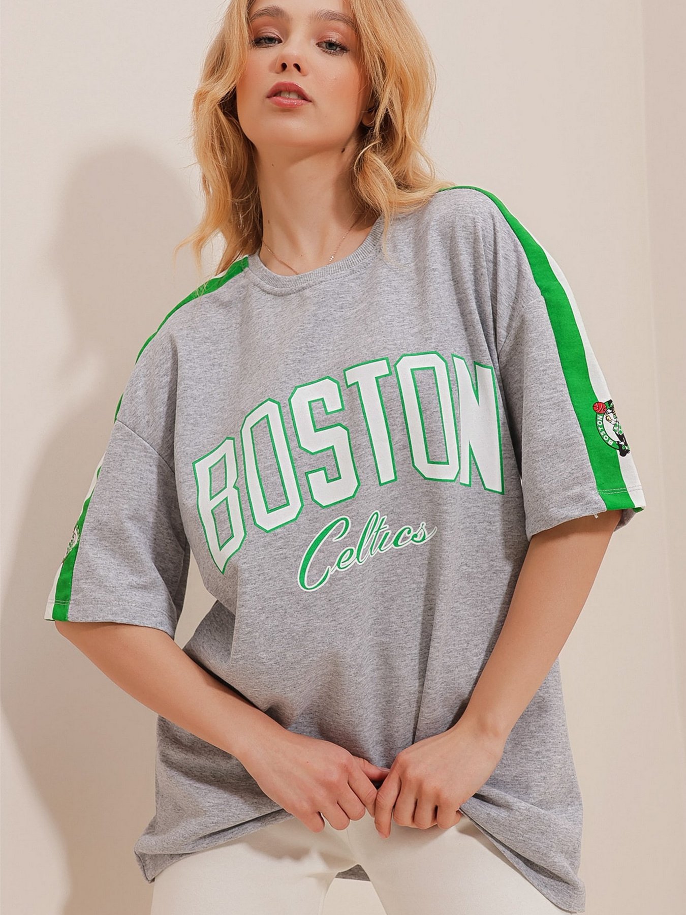 Футболка Trend Alacati Stili модель ALC-X9729/GRI Фото