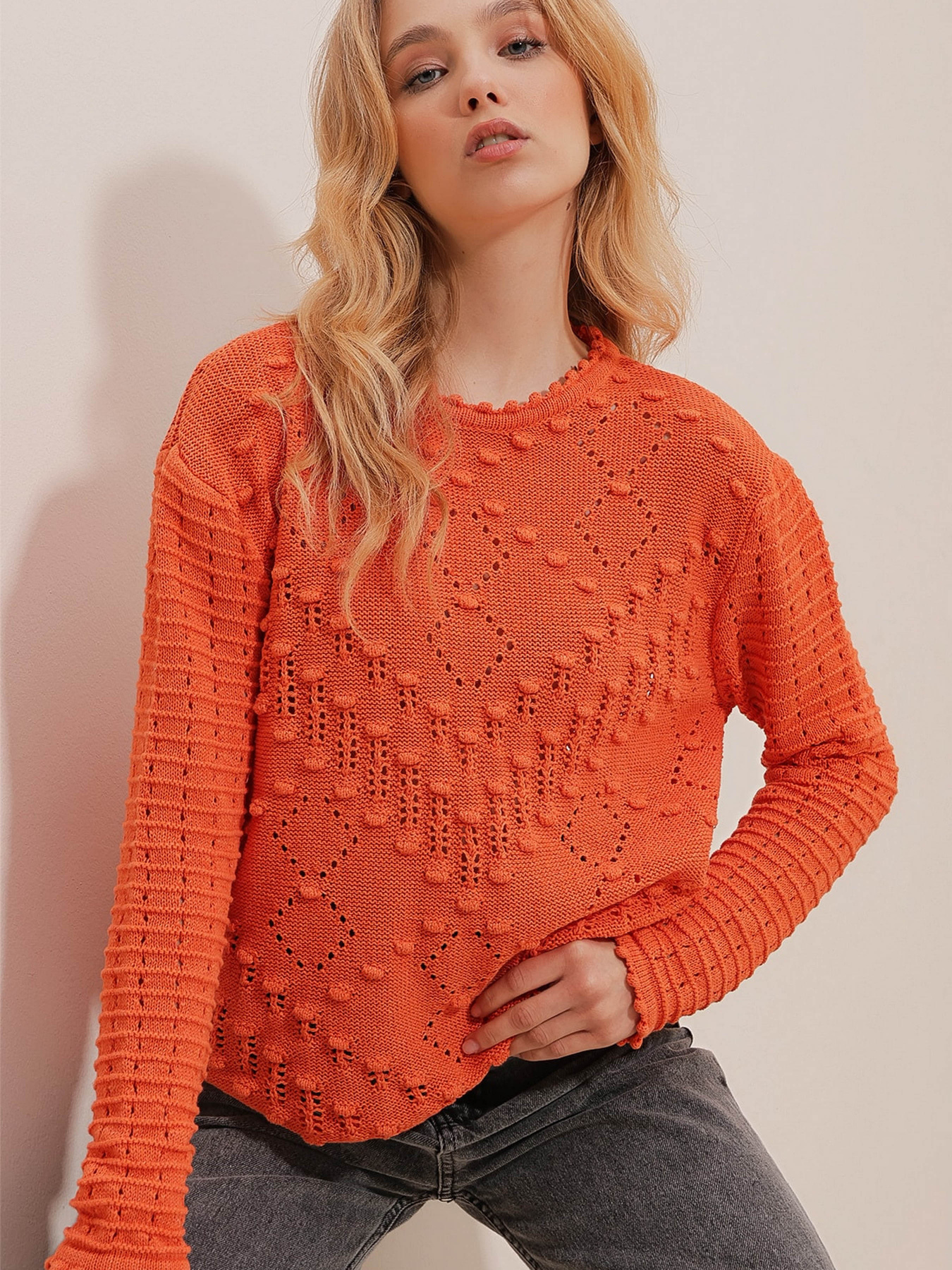 Джемпер Trend Alacati Stili модель ALC-X9755/TURUNCU Фото