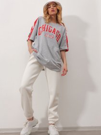 Футболка Trend Alacati Stili модель ALC-X9788/GRI Фото