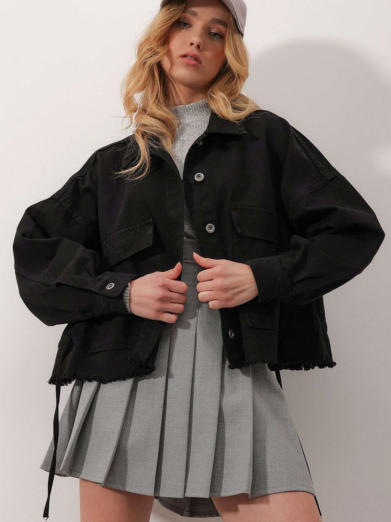 Джинсова куртка Trend Alacati Stili модель ALC-X9822/SIYAH Фото