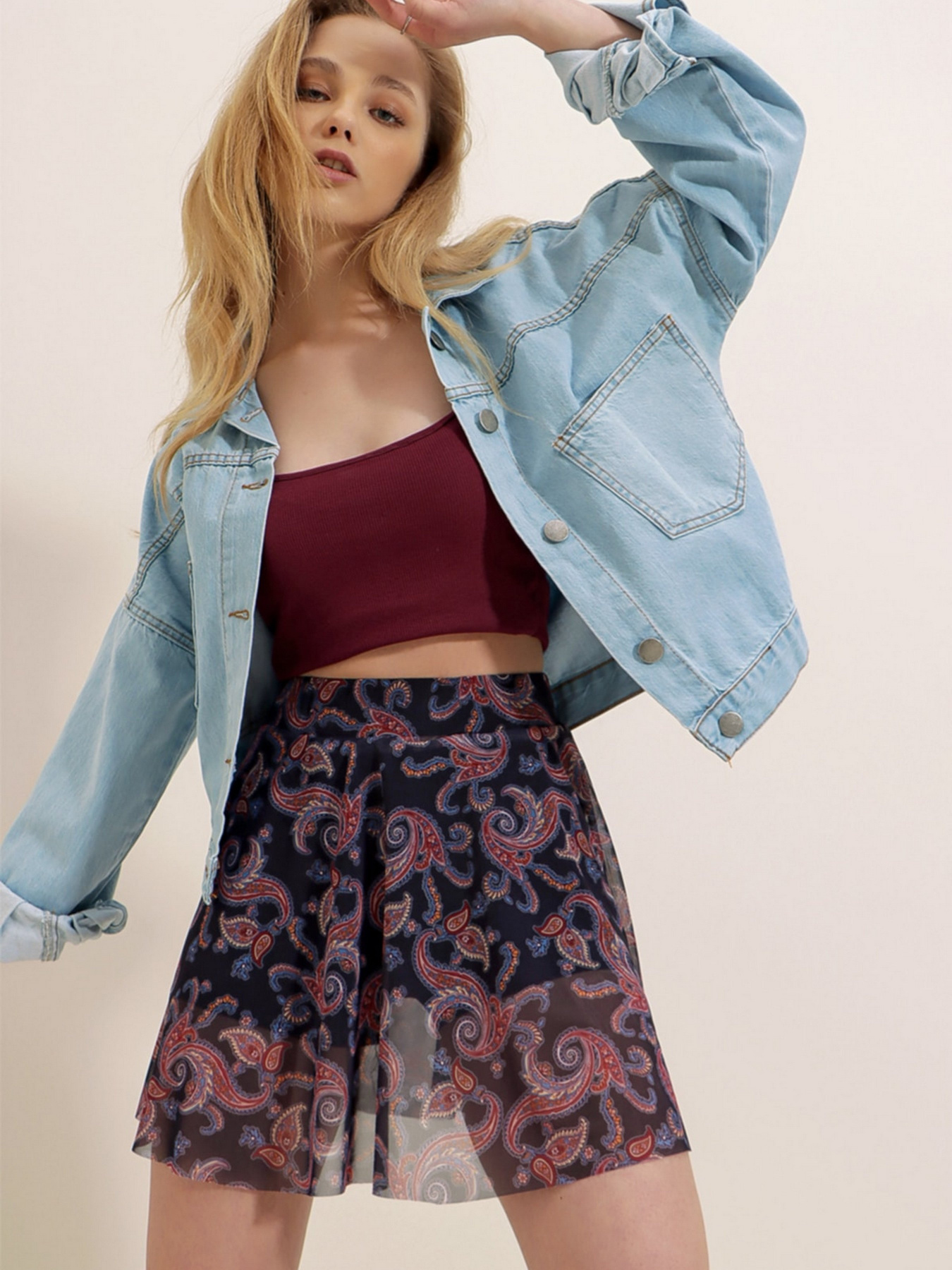 Джинсова куртка Trend Alacati Stili модель ALC-X3631-RV/Buz Mavi Фото