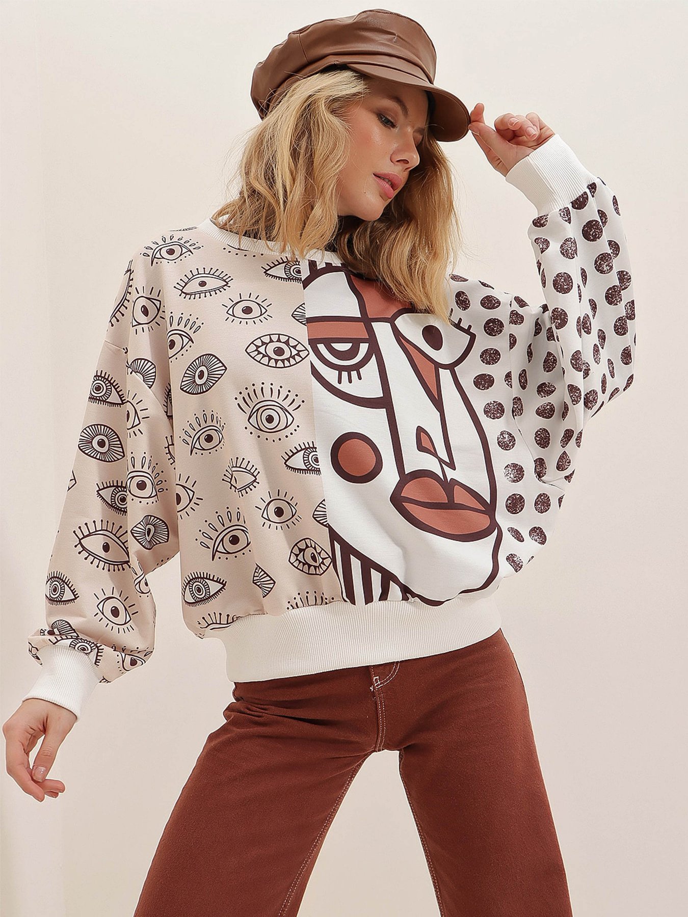 Світшот Trend Alacati Stili модель MDA-1045/BEJ Фото