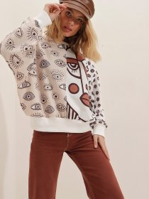 Світшот Trend Alacati Stili модель MDA-1045/BEJ Фото