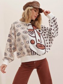 Світшот Trend Alacati Stili модель MDA-1045/BEJ Фото