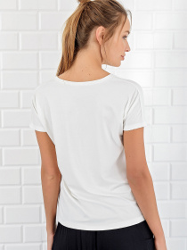 Футболка Trend Alacati Stili модель ALC-1045-A/EKRU Футболка Trend Alacati Stili модель ALC-1045-A/EKRU Фото