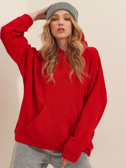 Худі Trend Alacati Stili Модель ALC-531-009/KiRMiZi Фото