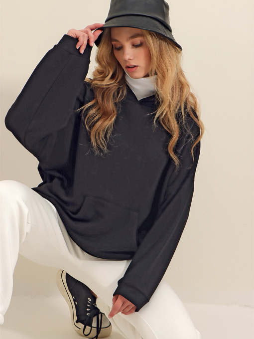 Худі Trend Alacati Stili Модель ALC-531-009/SiYAH Фото