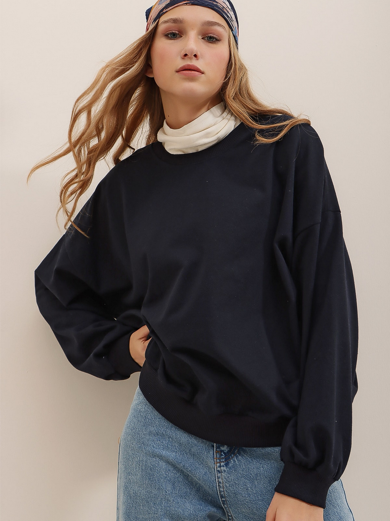 Світшот Trend Alacati Stili Модель ALC-669-001/LACiVERT Фото