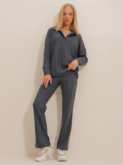 Повседневный костюм Trend Alacati Stili модель ALC-796-001/Antrasit Фото