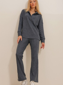 Повсякденний костюм Trend Alacati Stili модель ALC-796-001/Antrasit Фото