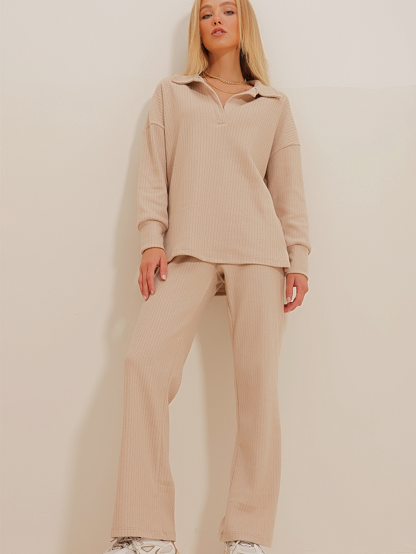 Костюм Trend Alacati Stili Модель ALC-796-001/Bej Фото