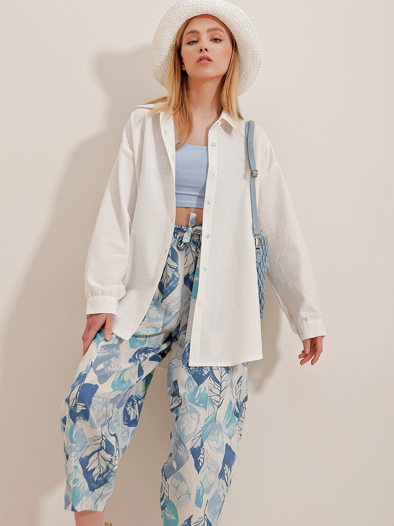 Рубашка Trend Alacati Stili модель ALC-X10343/Ekru Фото