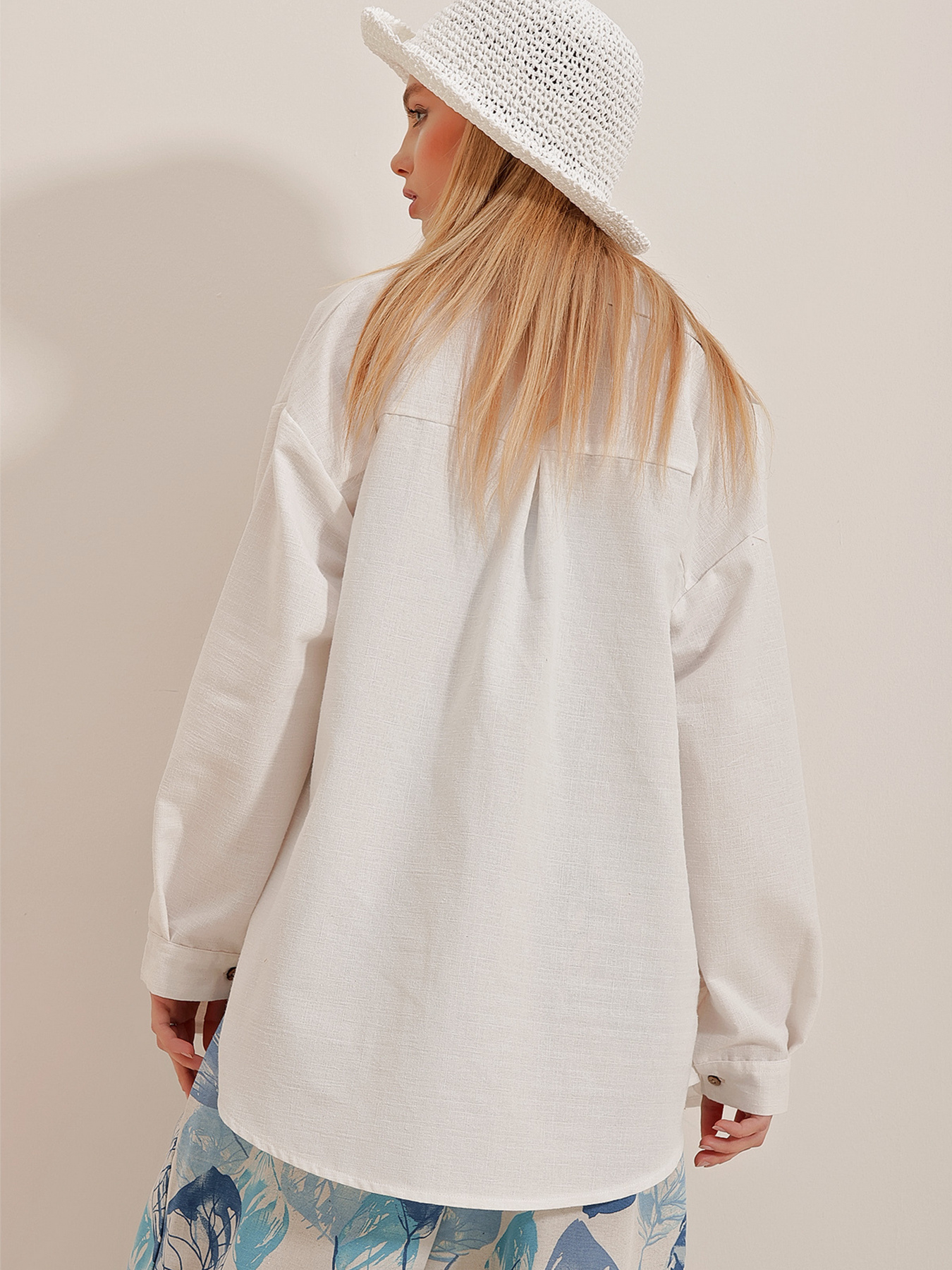 Рубашка Trend Alacati Stili модель ALC-X10343/Ekru Фото