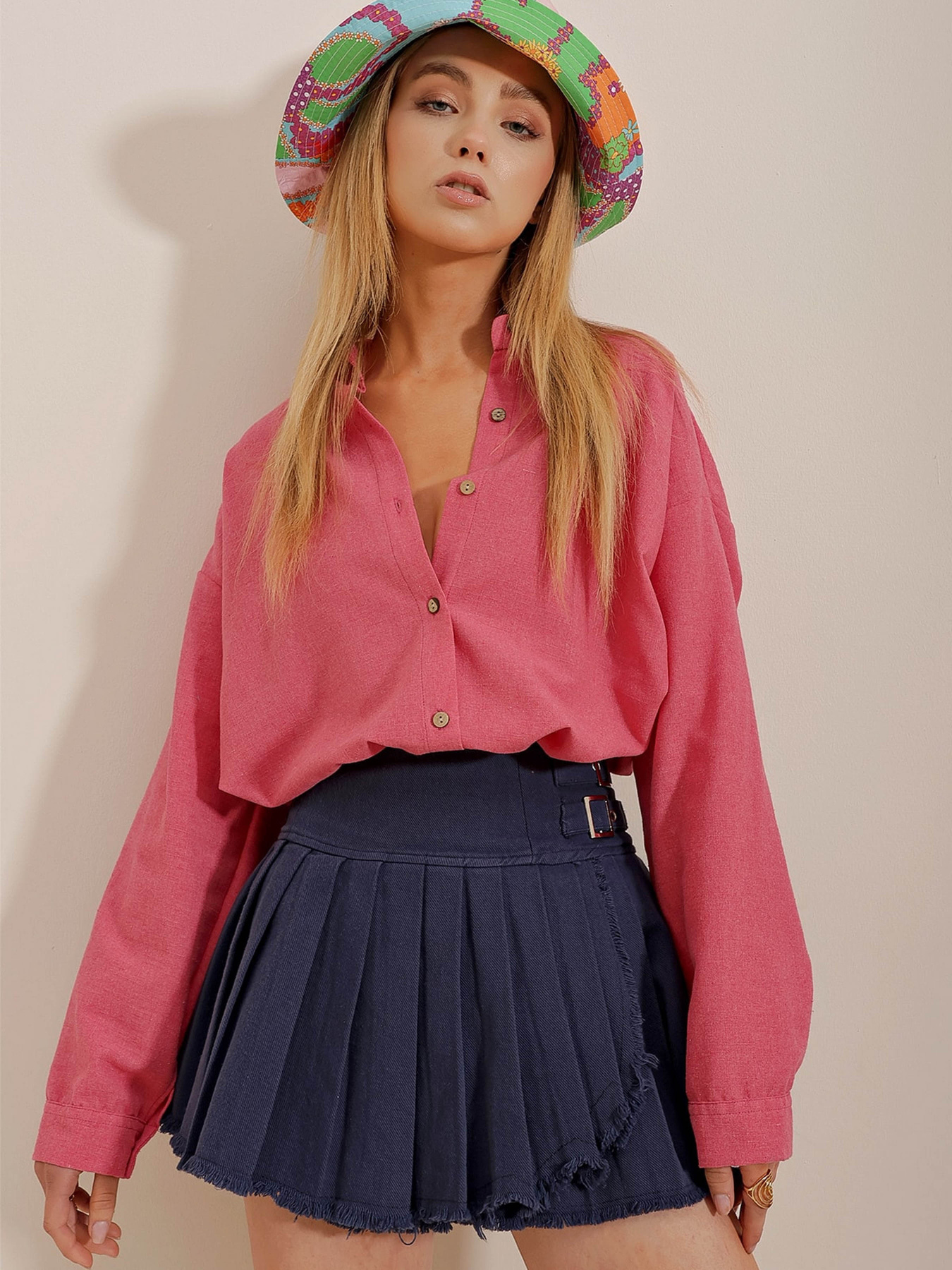 Рубашка Trend Alacati Stili модель ALC-X10343/Fusya Фото