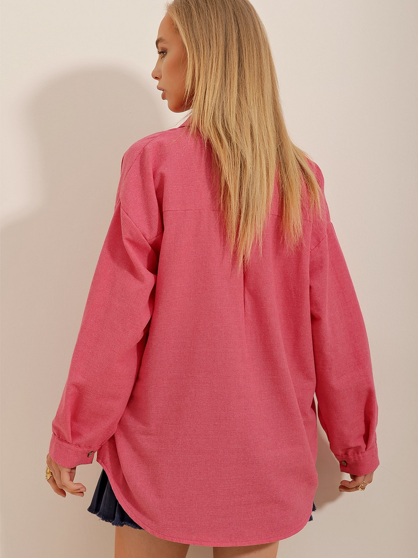 Рубашка повседневная Trend Alacati Stili модель ALC-X10343/Fusya Фото