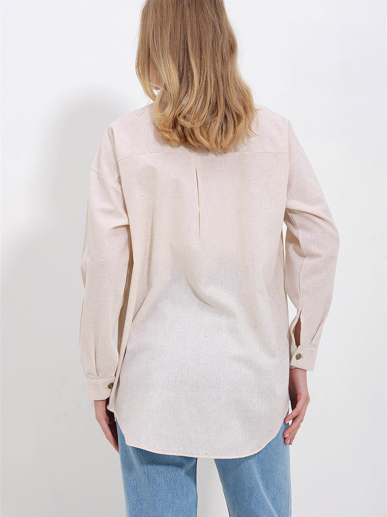 Рубашка Trend Alacati Stili модель ALC-X10343/KREM Фото