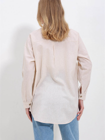 Сорочка повсякденна Trend Alacati Stili модель ALC-X10343/KREM Фото