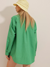 Сорочка повсякденна Trend Alacati Stili модель ALC-X10343/Yesil Фото