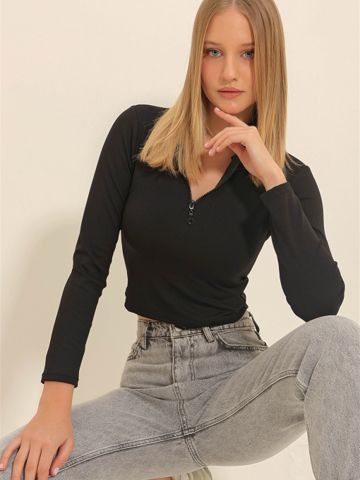 Кофта Trend Alacati Stili модель ALC-X11315/SiYAH Фото